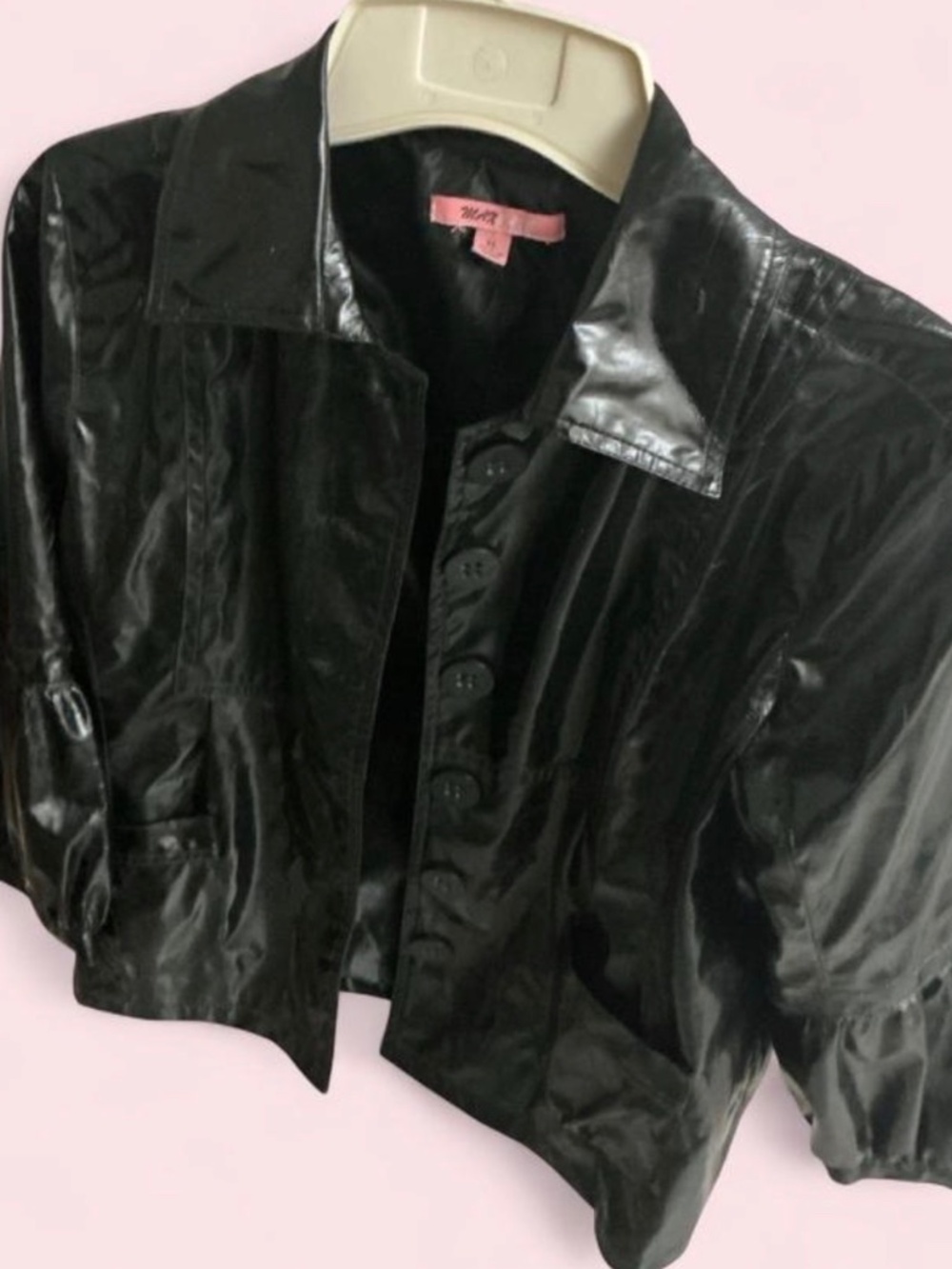 Max rave  vinyl jacket vintage Y2K babydoll style size xl